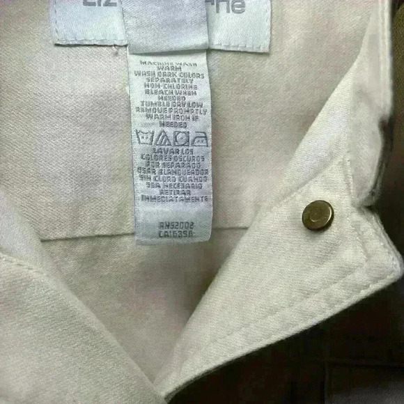 Liz Claiborne Size Large Cream Off White Stretch Lycra Jacket - Picture 3 of 5